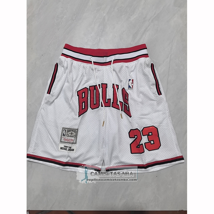 Pantalone Chicago Bulls Mitchell & Ness Just Don 1997-98 Blanco